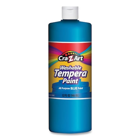 Cra-Z-Art Washable Tempera Paint, Blue, 32 oz Bottle 76007-6